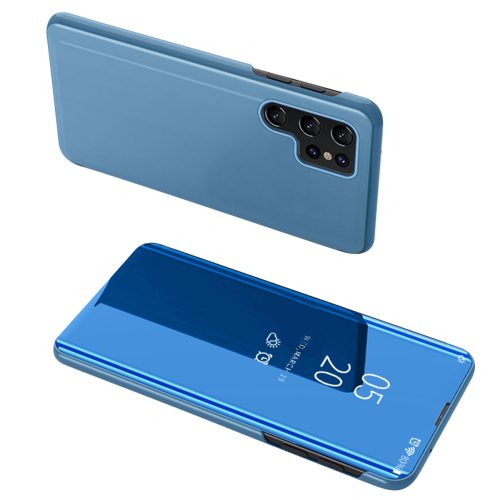 Lietas gadījums Samsung S24+ ar skaidru skatu lietu zilā atloka