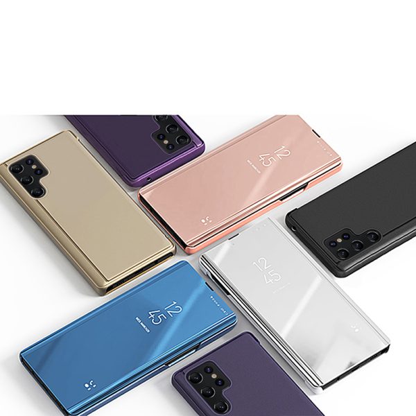 Lietas gadījums Samsung S24+ ar skaidru skatu lietu zilā atloka