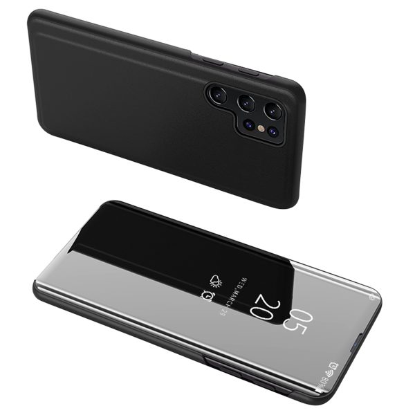 Lietas gadījums Samsung S24 Ultra ar skaidru skatu lietu melnā krāsā