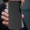 Lietas gadījums Samsung S24 ar atloku un eko ādas skata korpusu melna pamatne