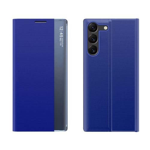 Gadījuma gadījums Samsung S24 ar magnētisko jauno miega skatu korpuss zilā krāsā