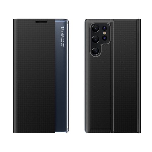 Gadījuma gadījums Samsung S24 Ultra ar jauno magnētisko miega skata korpusu melns