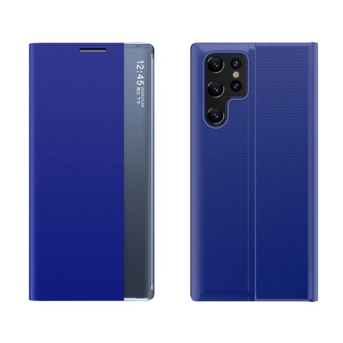 Gadījuma korpuss Samsung S24 ultra ar magnētisku jauno miega skata korpusu Zilā atloka