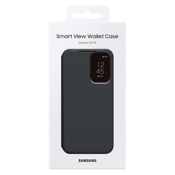 Oriģināls korpuss Samsung Galaxy S23 Fe Smart View Wallet Black Pocket