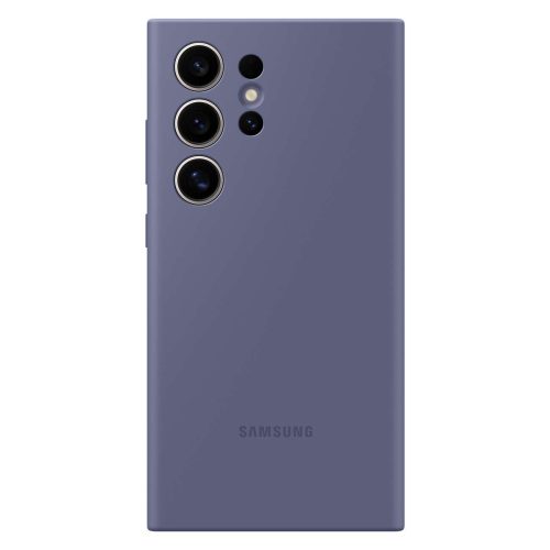 Sākotnējais silikona korpuss Samsung Galaxy S24 Ultra silikona violetā gadījumā