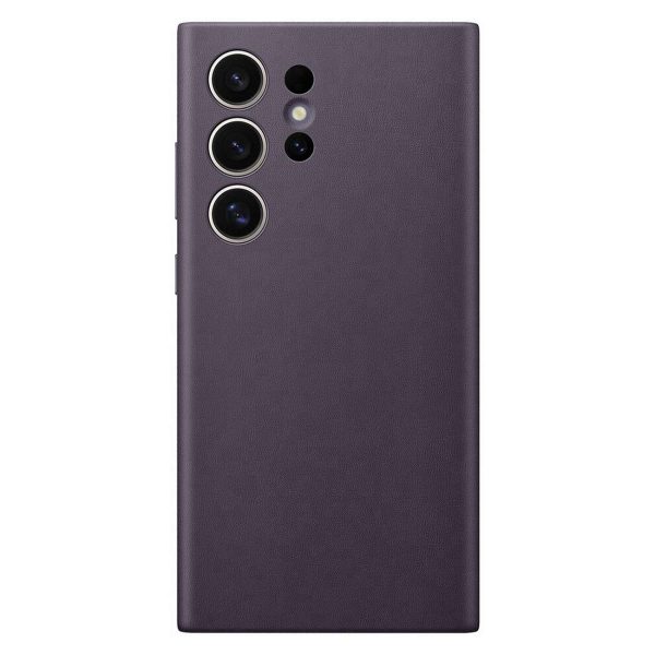 Oriģināls korpuss Samsung Galaxy S24 Ultra Vegan Leather Case GP-FPS928HCAVW Dark-violet