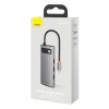 5in1 daudzfunkcionāls centrmezgls USB-C PD 100W HDMI 4K 3X USB 3.2 pelēks