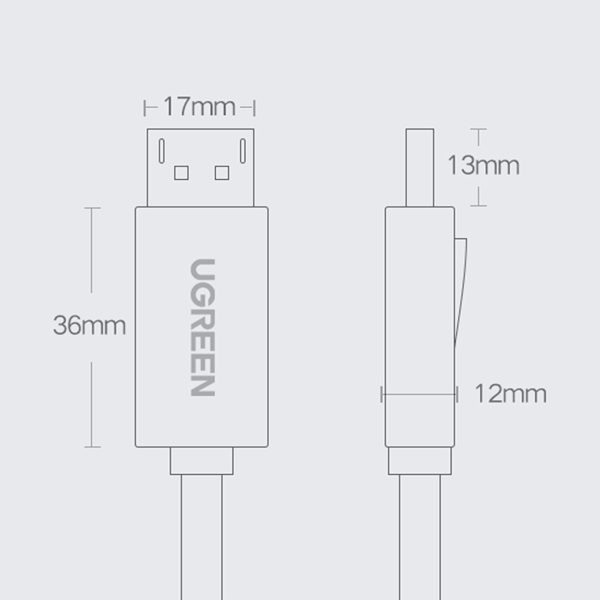 Kabelis Kabelis monitora TV displayport 3m melns