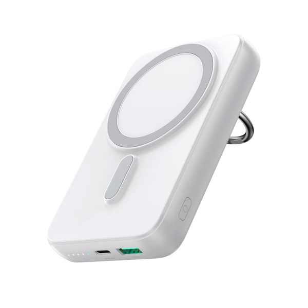 Bezvadu PowerBank 1000MAH 20W MAGSAFE ar statīvu + USB-C kabeļa balto