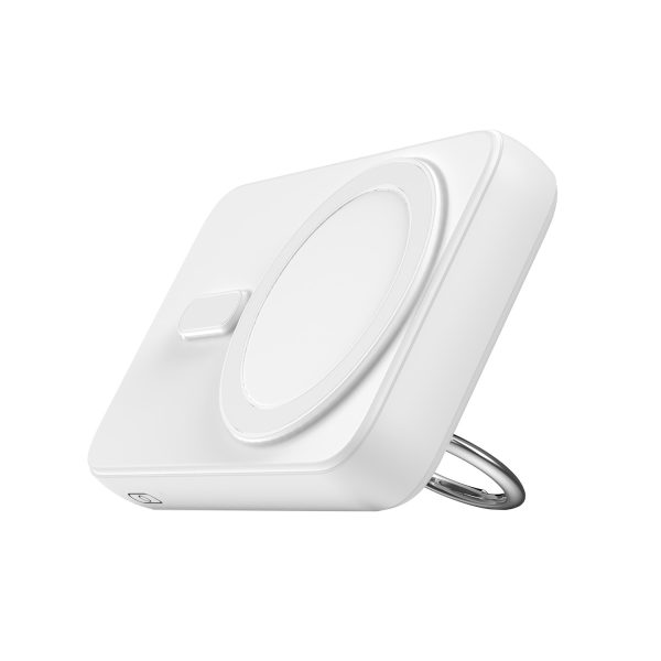 Bezvadu PowerBank 1000MAH 20W MAGSAFE ar statīvu + USB-C kabeļa balto