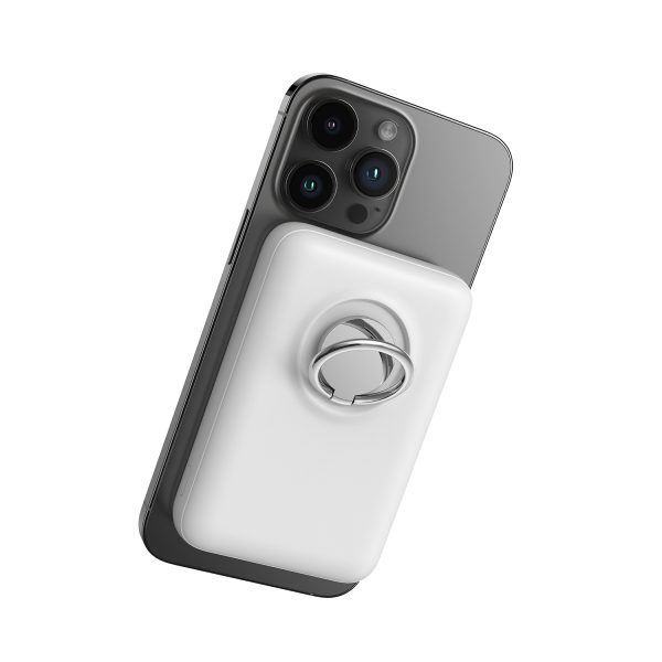Bezvadu PowerBank 1000MAH 20W MAGSAFE ar statīvu + USB-C kabeļa balto