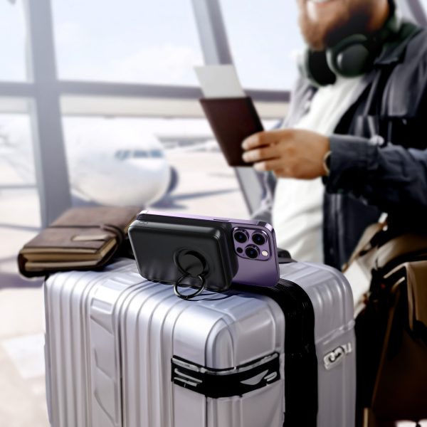 Bezvadu PowerBank 1000MAH 20W MAGSAFE ar statīvu + USB-C kabeļa balto