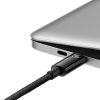 Kabelis USB-C kabelis pītā 480MB/s 240W volframa zelta 3M melnā krāsā