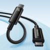 Kabelis USB-C kabelis pītā 480MB/s 240W volframa zelta 3M melnā krāsā
