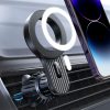 Magnētiskās automašīnas turētājs iPhone no Magsafe līdz melnās ventilācijas režģim