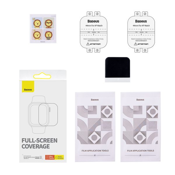 2x aizsargājošais folijas nanokristāls Apple Watch 7/8/9 45 mm + caurspīdīgs montāžas komplekts
