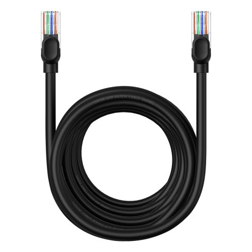 Kabeļu tīkls Kabelis Ethernet Cat 5 RJ-45 1000MB/s Vītā savīti: 8m melns