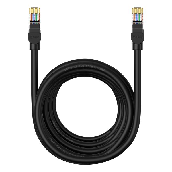 Kabeļu tīkls Kabelis Ethernet Cat 5 RJ-45 1000MB/s Vītā savīti: 8m melns