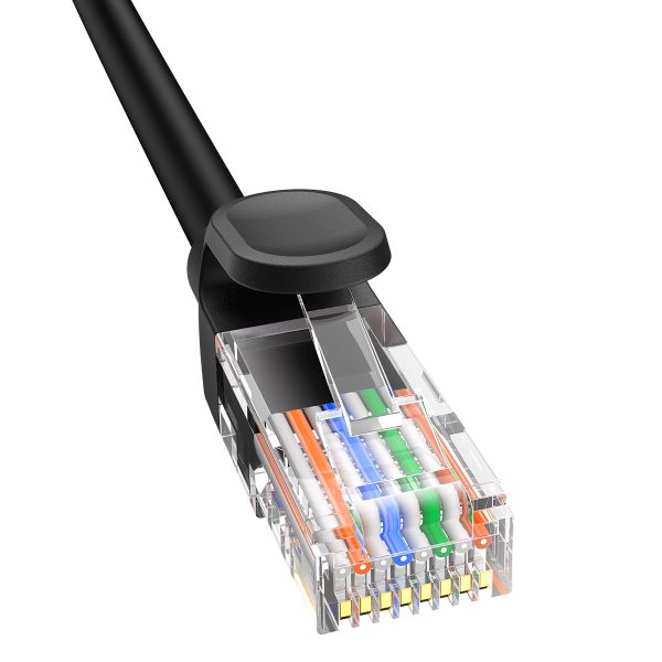 Kabeļu tīkls Kabelis Ethernet Cat 5 RJ-45 1000MB/s Vītā savīti: 8m melns
