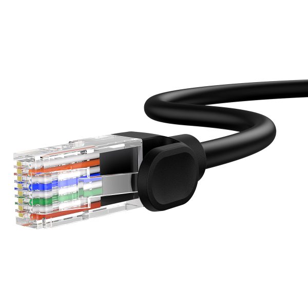 Kabeļu tīkls Kabelis Ethernet Cat 5 RJ-45 1000MB/s Vītā savīti: 8m melns