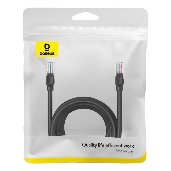 Kabeļu tīkls Kabelis Ethernet Cat 5 RJ-45 1000MB/s Vītā savīti: 8m melns