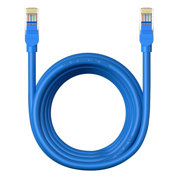 Kabeļa tīkla kabeļa Ethernet Cat 6 RJ-45 1000MB/s Twisted Twist 5m Blue Kabeļa tīkla kabeļa Ethernet Cat 6 RJ-45 1000MB/s Twisted Twist 5m Blue