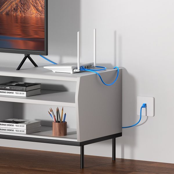 Kabeļa tīkla kabeļa Ethernet Cat 6 RJ-45 1000MB/s Vītā pāris 0,5 m zilā krāsā