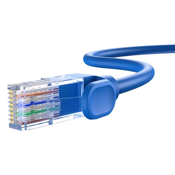 Kabeļa tīkla kabeļa Ethernet Cat 6 RJ-45 1000MB/s Vītā pāris 0,5 m zilā krāsā