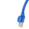 Kabeļa tīkla kabeļa Ethernet Cat 6 RJ-45 1000MB/s Vītā pāris 0,5 m zilā krāsā