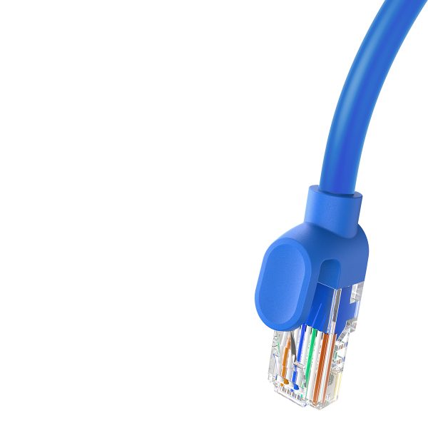 Kabeļa tīkla kabeļa Ethernet Cat 6 RJ-45 1000MB/s Vītā pāris 0,5 m zilā krāsā