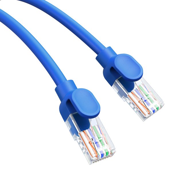 Kabeļa tīkla kabeļa Ethernet Cat 6 RJ-45 1000MB/s Vītā pāris 0,5 m zilā krāsā