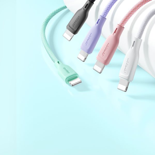 Kabelis kabelis iPhone USB-A-Lighting 3A daudzkrāsu sērijai 1m balts