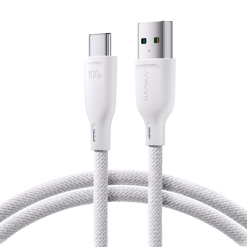 Kabelis USB-A Cable-USB-C 100W Ātra daudzkrāsu sērija 1m balta pārnešana