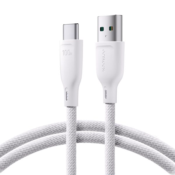 Kabelis USB-A Cable-USB-C 100W Ātra daudzkrāsu sērija 1m balta pārnešana