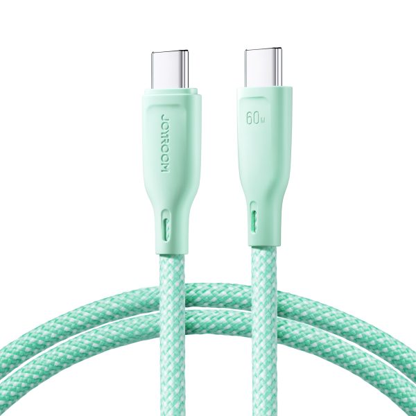 Kabelis USB-C 60W kabeļa ātrā daudzkrāsu sērija 1M Green