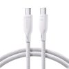 Kabelis USB-C 60W kabeļa ātrā daudzkrāsu sērija 1m baltā pārnešana