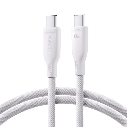 Kabelis USB-C 60W kabeļa ātrā daudzkrāsu sērija 1m baltā pārnešana