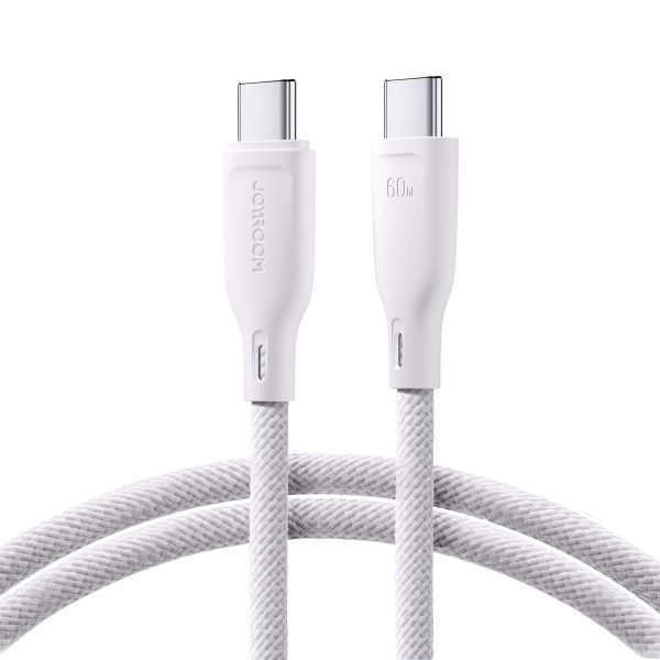 Kabelis USB-C 60W kabeļa ātrā daudzkrāsu sērija 1m baltā pārnešana