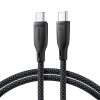Kabelis USB-C 60W kabeļa ātrā daudzkrāsu sērija 1m melns