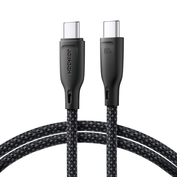 Kabelis USB-C 60W kabeļa ātrā daudzkrāsu sērija 1m melns