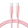Kabelis USB-C 60W kabeļa ātrā daudzkrāsu sērija 1m rozā pārnešana