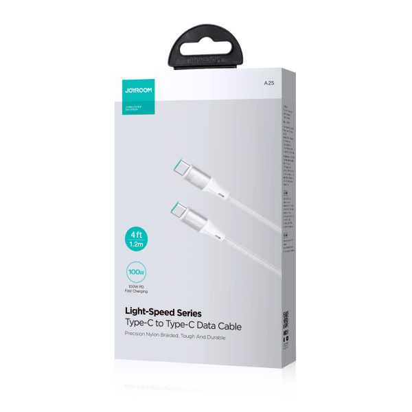Kabelis USB-C 100W gaismas ātruma sērija 1,2m balts