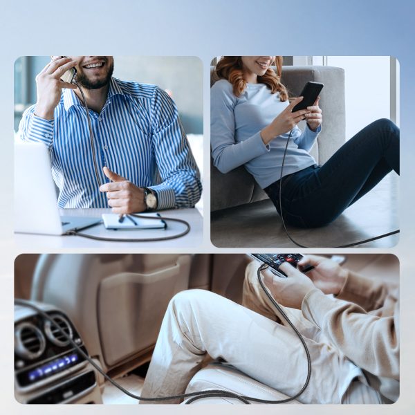 Kabelis USB-C 100W gaismas ātruma sērija 1,2m balts