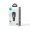 120W automašīnas lādētājs 2x USB-C 1X USB-A + USB-C 100W USB-C kabelis tumši pelēks