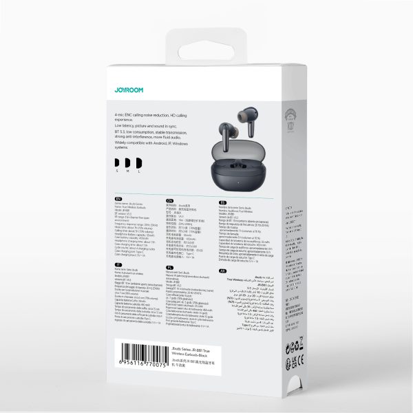 ENC JBUDS sērija USB-C melnās bezvadu austiņas