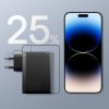 Pro 160W Gan Gan5 2x USB-C / USB-A Network Charger + USB-C kabelis melns