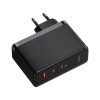 Pro 160W Gan Gan5 2x USB-C / USB-A Network Charger + USB-C kabelis melns