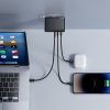 Pro 160W Gan Gan5 2x USB-C / USB-A Network Charger + USB-C kabelis melns