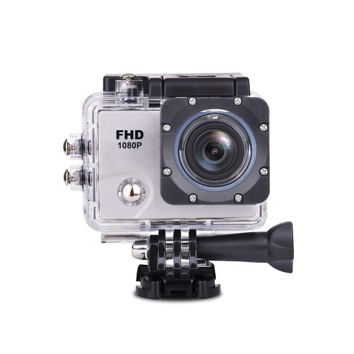Sporta kamera 1080p Full HD Wi-Fi 12mpx ūdensnecaurlaidīgs platleņķa + balti aksesuāri