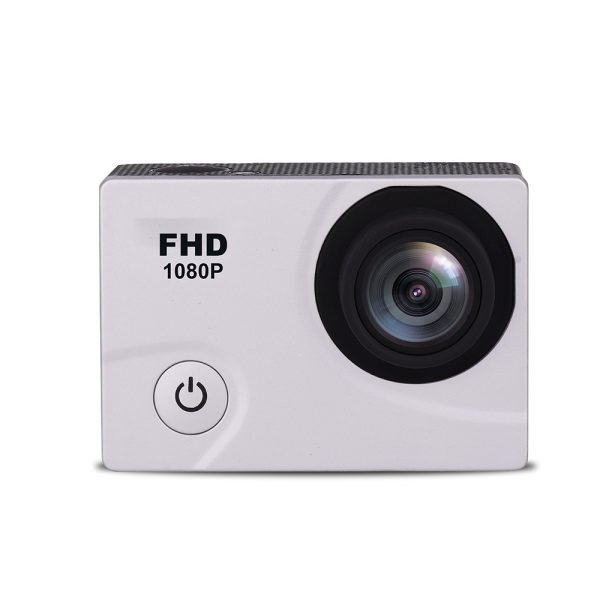 Sporta kamera 1080p Full HD Wi-Fi 12mpx ūdensnecaurlaidīgs platleņķa + balti aksesuāri